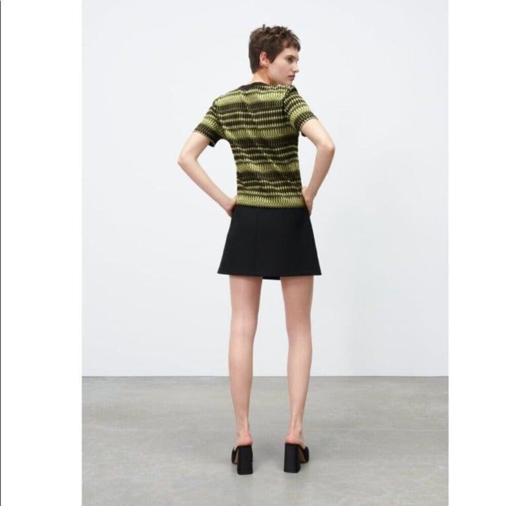 ZARA JACQUARD T-SHIRT Size M - Picture 6 of 11